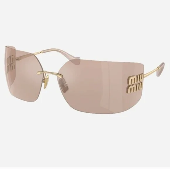 Flash Sale! Miu Miu 54ys Rose Gold Sunglasses - Picture 1 of 8